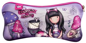 Bolsa Escolar Gorjuss Cheshire Cat Roxo (22 X 11.3 X 1 cm)