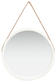vidaXL Espelho de parede com alça 60 cm branco