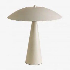 Candeeiro De Mesa Irune De Metal Tapioca Bege - Sklum