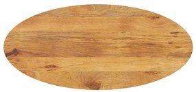 Tampo de mesa oval 100x40x2,5 cm madeira de mangueira maciça