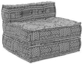 vidaXL Sofá Modular Geométrico Cinzento-claro 70 x 70 x 54 cm tecido