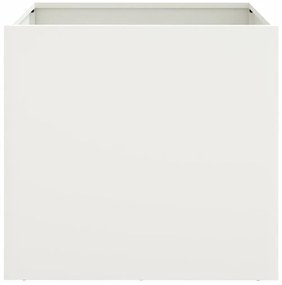 Vasos/floreiras 2 pcs 49x47x46 cm aço branco
