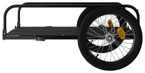 Reboque para bicicleta 135x70x37 cm ferro preto
