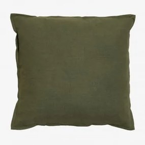 Almofada Quadrada 45x45 Cm Em Algodão Elezar Verde Exército - Sklum