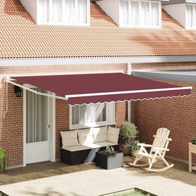 Toldo retrátil manual 400x300 cm bordô