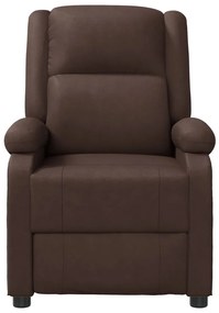Cadeira de massagens couro artificial castanho