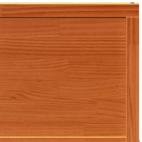 Porta de celeiro 90x208 cm madeira de pinho maciça castanho mel
