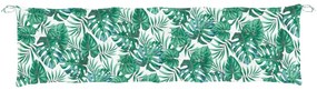 Almofadões banco jardim 2 pcs 200x50x7 cm oxford padrão folhas