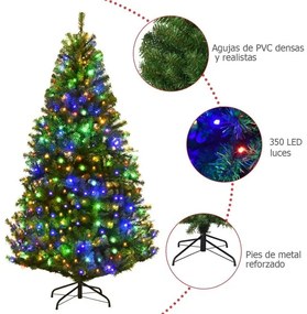 Árvore de Natal artificial de 1,8 m com luz LED 2 tipos Decoração de Natal para casa Decoração de festa