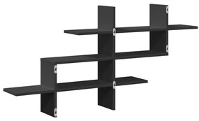 Prateleira de parede 124,5x18x60,5cm derivados de madeira preto