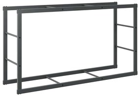 Suporte para lenha 110x30x61 cm aço preto