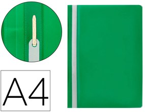 Bolsa Dossier Q-Connect Fastener em Plástico Din A4 Verde