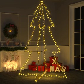 vidaXL Árvore de Natal em cone 240 LEDs 118x180 cm interior e exterior
