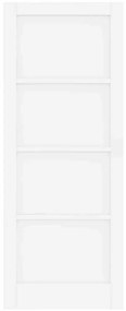 Porta Interna "ORKDAL" Branca 83x211x4 cm Madeira Sólida de Pinheiro