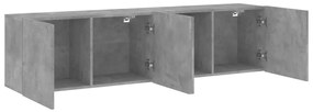 Móveis de parede para TV 2 pcs 80x30x41 cm cinzento cimento