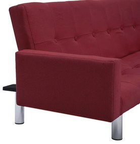 Sofá-Cama Luppin em Tecido - Vermelho Tinto - Design Moderno