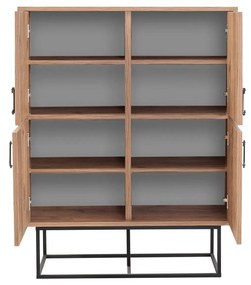 Armário Multiuso Quantum – Pinheiro Atlântico Preto – 93x115x36 cm