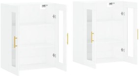 Móveis de parede 2 pcs derivados de madeira branco