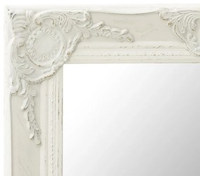 Espelho de parede estilo barroco 50x50 cm branco