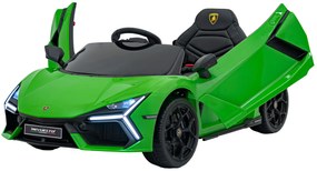Carro elétrico para Crianças Lamborghini Revuelto 12V 4x4 Rodas Espuma EVA, Assento couro ecológico Verde