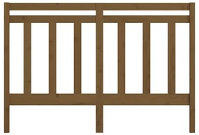 Cabeceira de cama 126x4x100 cm pinho maciço castanho mel