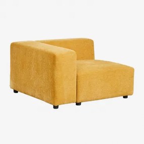 Módulo De Canto Esquerdo 115x113 Cm Com Braço Alto Para Sofá Modular Bruna Chenille Mostarda - Sklum