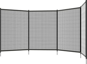 Barreira de segurança em rede para piscina 365 cm (L) x 126 cm (A)  conjunto de 4 painéis preto