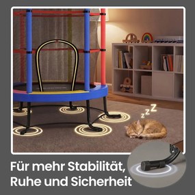 Trampolim infantil, trampolim de jardim de 174 cm com rede de segurança Multicolorido