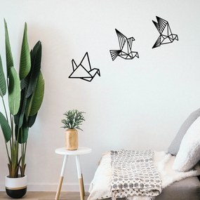 Acessório Decorativo de Parede Oragami – Preto – 26 x 32 cm, 29 x 32 c