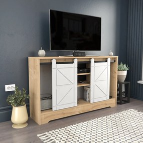 Móvel para TV Ahris – Carvalho Branco – 140x35x85 cm