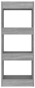 Estante/divisória 40x30x103 cm contraplacado cor sonoma cinza