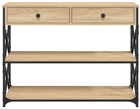 Mesa consola 100x28x75 cm derivados de madeira carvalho sonoma