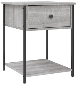 Mesas de cabeceira 2pcs 44x45x58 deriv. de madeira cinza sonoma