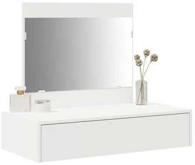 Mesa de Maquiagem Suspensa Branca 83x40x70 cm