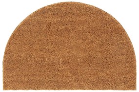Tapete de porta semicircular 40x60 cm fibra coco tufada natural