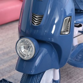 Triciclo infantil com toldo Barreira Apoio para os pés Luz e Música 93x51x94 cm Azul