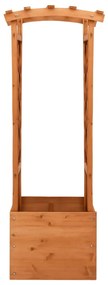 Vaso de treliça com arco 49x39x130 cm madeira de abeto