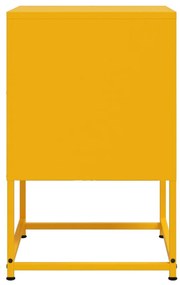 Mesa de cabeceira 36x39x60,5 cm aço amarelo mostarda