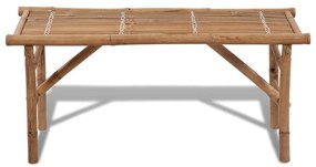 Banco de jardim dobrável 118 cm bambu