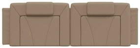 Almofadão de cabeceira 160 cm couro artificial cappuccino