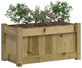 Vaso/floreira de jardim 60x31x31 cm madeira de pinho impregnada