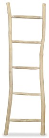 vidaXL Toalheiro escada com 5 degraus em teca 45x150 cm natural