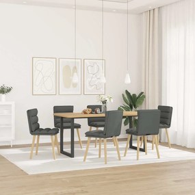 vidaXL Cadeiras de jantar 6 pcs tecido cinzento-escuro