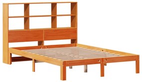 Cama com estante sem colchão 140x190 cm pinho maciço