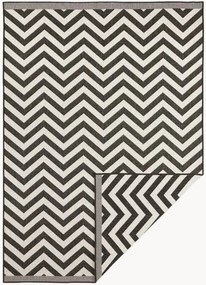 Tapete reversível para interior e exterior com padrão zigzag Palma