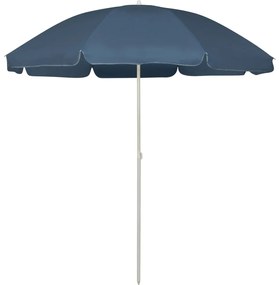 Guarda-sol de praia 240 cm azul
