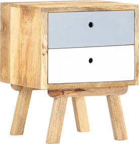 vidaXL Mesa de cabeceira 40x35x50 cm madeira de mangueira maciça