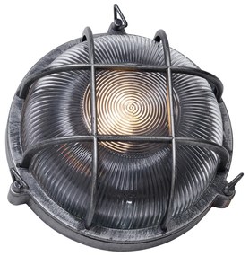 Candeeiro de Parede Exterior Prateado Redondo IP44 - Noutica Industrial