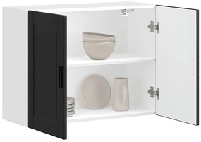 vidaXL Armário de parede de cozinha Porto derivados de madeira preto