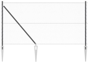 Cerca Hexagonal vidaXL Cinza 1,4x25 m Aço